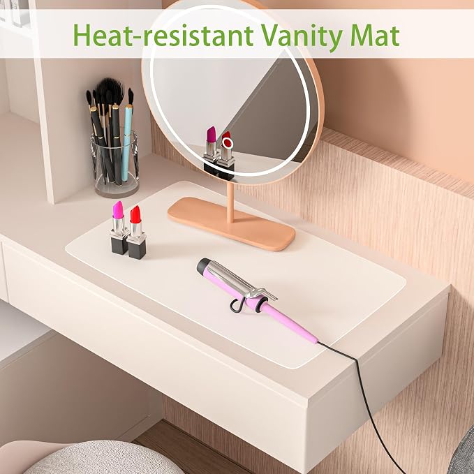 Clear Silicone Mat: 2-Pcs Heat Resistant Large Silicone Counter Mat | 13" x 18" (1mm) Translucent Silicone Baking Mat for Countertop Protector - Thin Grip Non-Slip Non-Stick Silicone Sheets