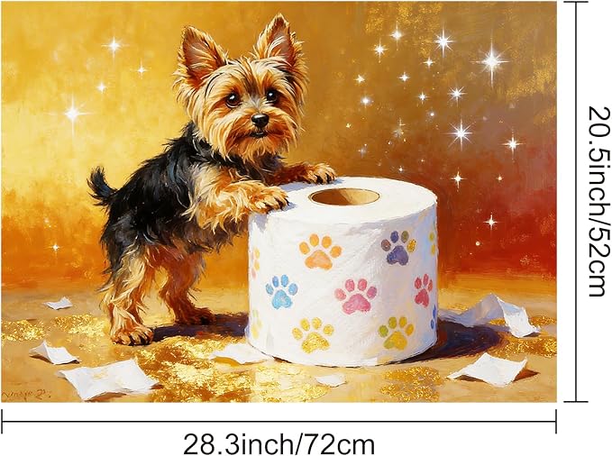 HOMETITUTE Spring Stove Top Cover 28x20 Dog Paw Artwork Heat Resistant Protector