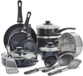 GreenLife 16 Piece Ceramic Nonstick Pots & Pans Cookware Set, Black | PFAS-Free Nonstick Coating, Stockpot, Frying Pans, Saucepans, Sauté Pan, Stay-Cool Handles, Dishwasher & Oven Safe up to 350F