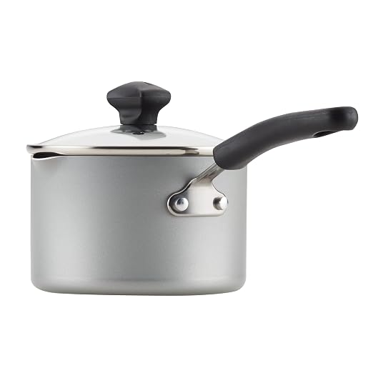 Farberware Cookstart Aluminum DiamondMax Nonstick Cookware Set, Kitchen Essentials, 5 Quarts, Silver