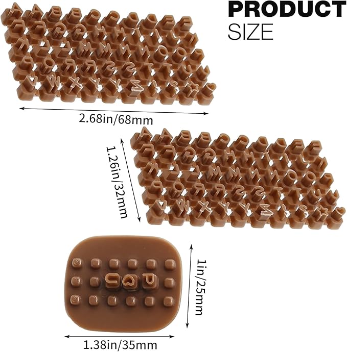 Hoypeyfiy 172 PCS Alphabet Number Symbols Cookie Cutters Set Biscuit Cake Impress Embosser Cutter Stamp Press DIY Embosser Mold for Cake Baking Clay