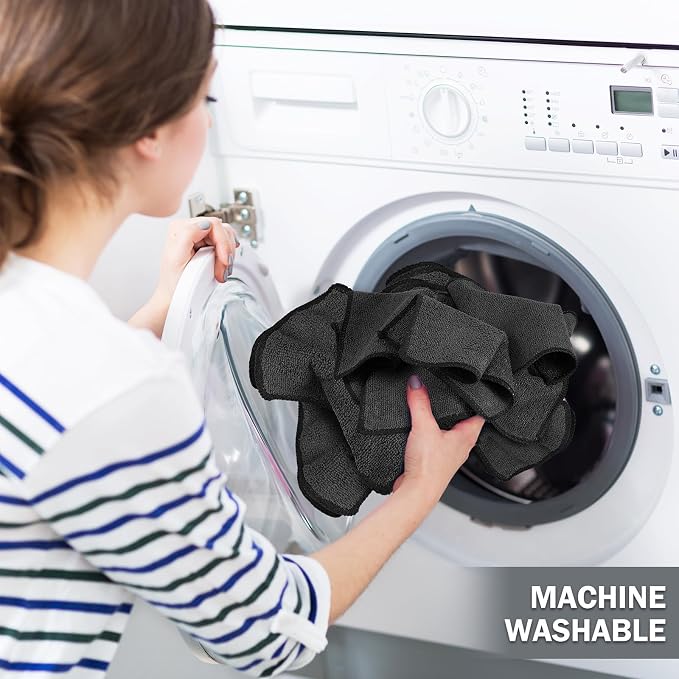 50 Pcs Dry Erase Cloth,6 X 6 Inch,Black | Cleaning Rags Reasonable Whiteboard Cloth Kitchen Towels Microfiber Towels Cars Wash