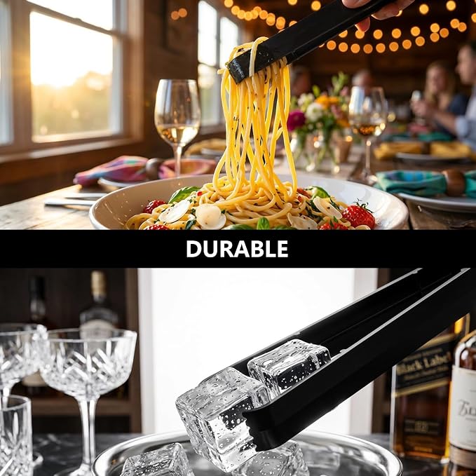 Plastic Serving Tongs Disposable Kitchen Tongs for Food Salad | 24 Pcs, 9 Inch, Heavy Duty, BPA free, Great for Buffet, Party, Catering Supplies, Restaurant, Wedding, Banquet