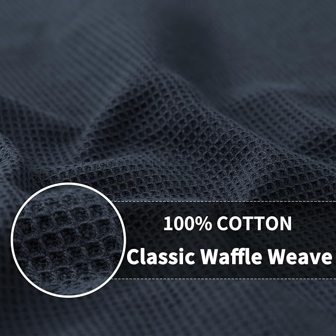 Homaxy 100% Cotton Waffle Weave Kitchen Towels, 12 Pack, Multiple Colour | Soft and Absorbent Dish Towels, 16 x 26 Inches Quick Dry Hand Towels