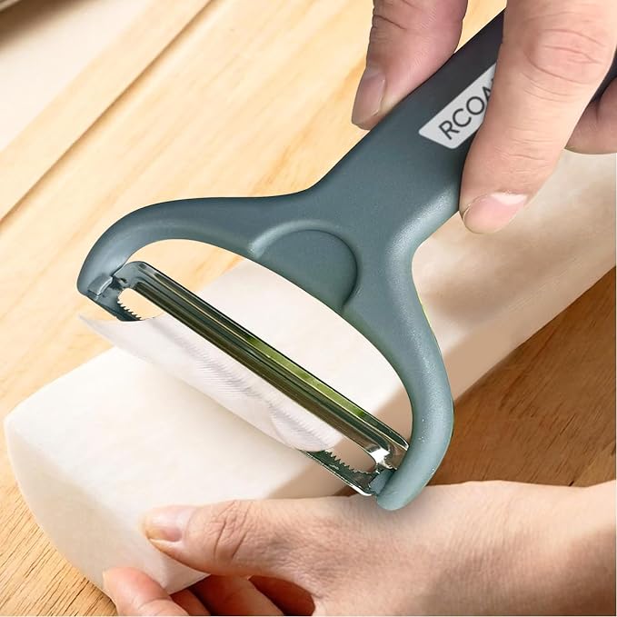 Cabbage Shredder Slicer Wide Mouth Vegetable Peeler - Extra-Wide Stainless Steel Blade with Non-Slip Grip for Effortless Coleslaw, Salad Prep & Meal Prep - Commercial Grade Kitchen Tool