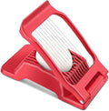 Multipurpose Heavy Duty Aluminium Egg Slicer, Stainless Steel Wire, Red | Not Dishwasher Safe, Rust Resistant, Egg Cutter for Hard Boiled Eggs, Soft Food and Soft Fruit, Salads, Butter, Cheese, Spam