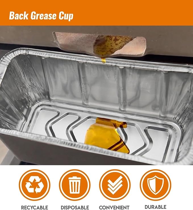 NUPICK 60 Pack Grease Cup Liners for Blackstone, Griddle Accessories for Blackstone 17"/22"/30"/28"/36" Griddle, Easy Cleaning Disposable Aluminum Grease Traps & Drip Pans for Blackstone Catcher, 5017 | Griddle Accessories for Blackstone, 5017 Disposab...