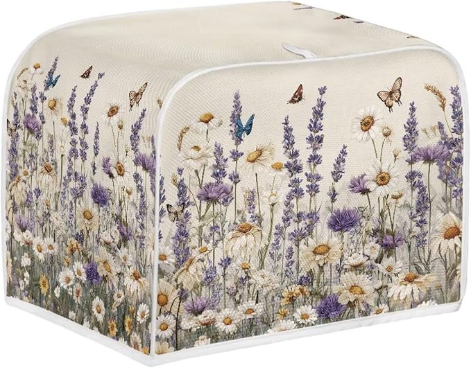 Wild Floral Flowers Two Slice Toaster Cover, Kitchen Small Appliance Covers Home Table Decoration Microwave Oven Dustproof Cover Keep From Dirty Stain