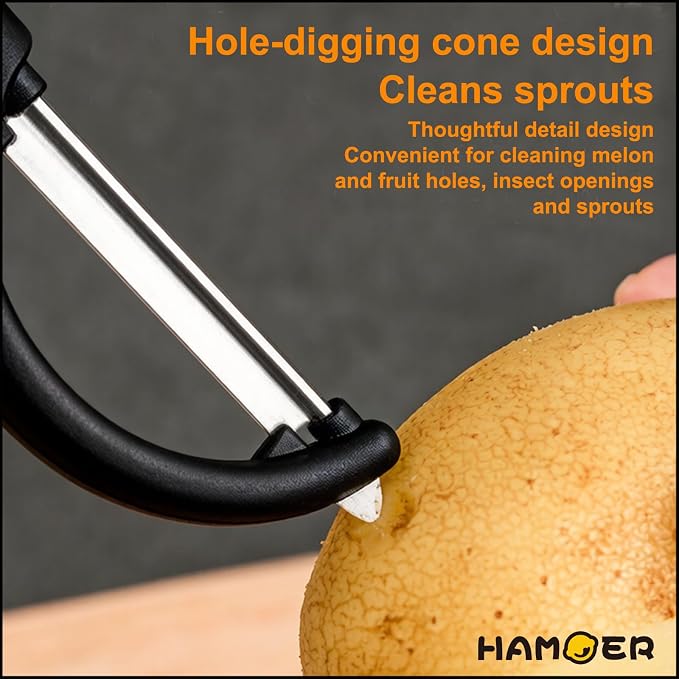 Vegetable Fruit Swivel Peeler Good Grips Handle Easy to Clean | Modern minimalist ergonomic handle,Simple structure,Multifunctional,Cartorya peeler,Blade guard