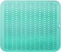 MicoYang Silicone Dish Drying Mat for Multiple Usage,Easy clean,Eco-friendly,Heat-resistant Silicone Mat for Kitchen Counter or Sink,Refrigerator or Drawer Liner Mint XL 18 inches x 16 inches