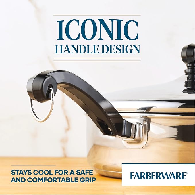 Farberware Classic Series Stainless Steel Saute Pan with Lid, 2.75-Quart Kitchenware, Silver