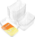 Clear Plastic Storage Bins - 12 Pack Pantry Organizers and Storage, Clear Pantry Organizer Bins, X-Large Plastic Containers with Handle for Kitchen, Cabinet, Bathroom, Classroom Organization