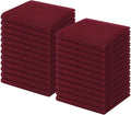 Homaxy 100% Cotton Waffle Weave Kitchen Dish Cloths 24-Pack, Burgundy | 12 x 12 Inches, Ultra Soft Absorbent Dish Towels, Quick Drying Dish Rags with Hanging Loop