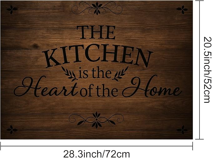 HOMETITUTE Stove Top Cover 28x20 Diatomite Rustic Wood Grain Heat Resistant