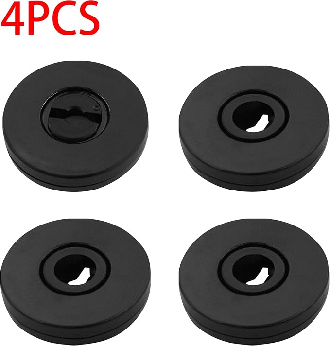 4Pcs Black Acrylic Lazy Susan 2 Inch Turntable Organizer Bearings | Mini Lazy Susan, Small Lazy Susan Turntable, 360° Rotating Swivel Plate for Spice Rack, Cosmetic, Cake, Pantry, DIY Display