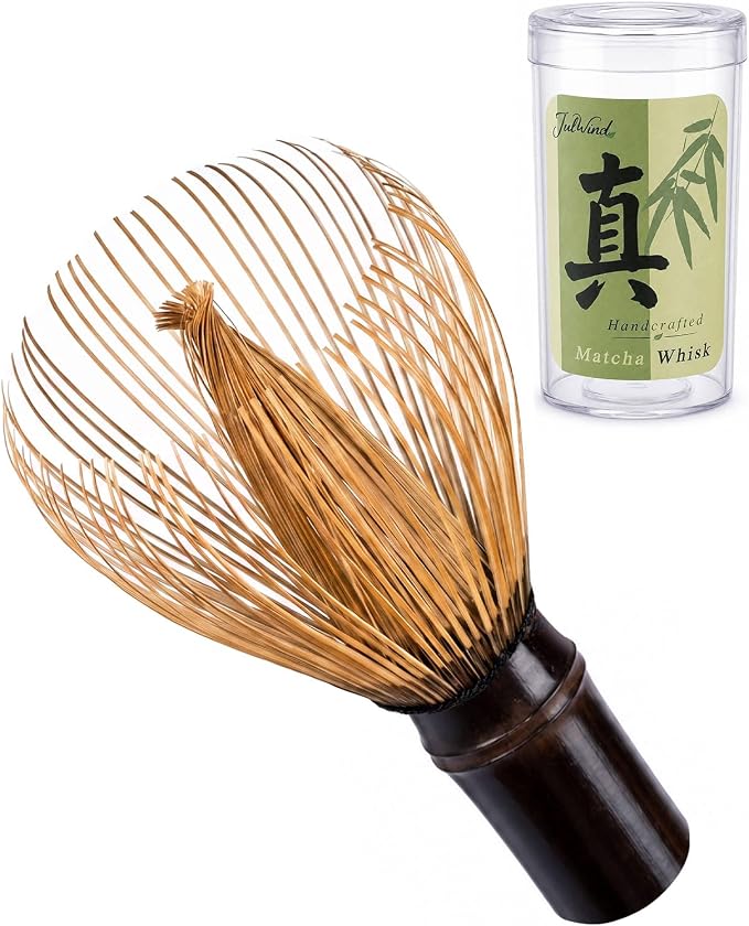 Authentic Shin Chasen Matcha Whisk – 6+ Year Aged Purple Bamboo | Handcrafted for Ceremonial Grade Matcha, Traditional Japanese Tea Ceremony Tool for Matcha Bowl