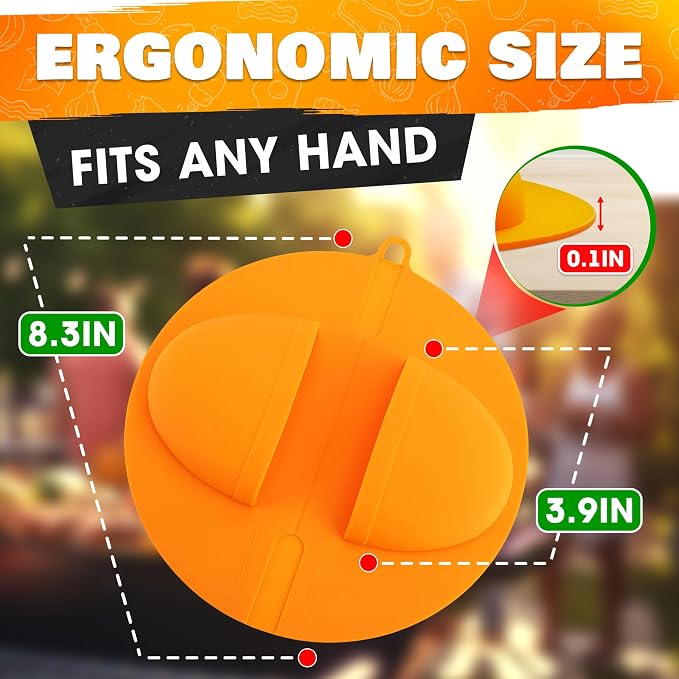 2 Pcs Silicone BBQ Grill Mitts, 480°F Heat-Resistant (Yellow) | BBQ Mitts for Grilling Set of 2, Secure Grip for Hot Trays and Pans, Dishwasher Safe, Flexible, Non-Slip, Food-Grade Material