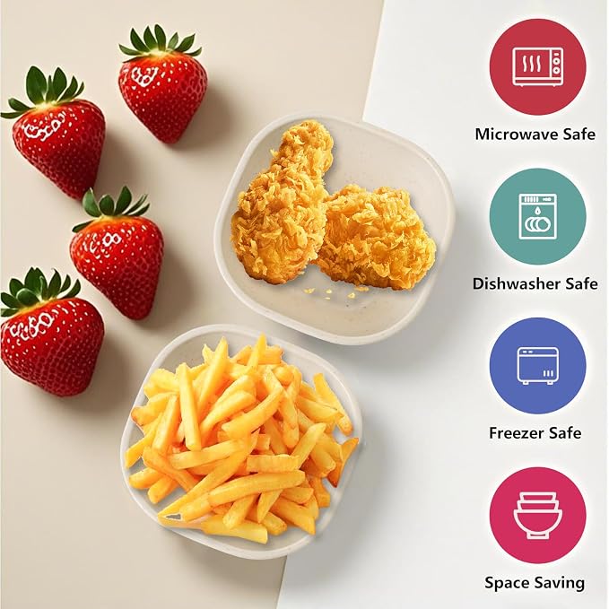 SHECIPIN 12 Pack Unbreakable Dipping Bowls, 4.5 OZ Soy Sauce Dishes,Wheat Straw Small Dessert Bowls,Small Prep Bowls，Dipping Sauce Cups, Dip Bowls for Side Dish, Snacks, BBQ，Ketchup (Beige