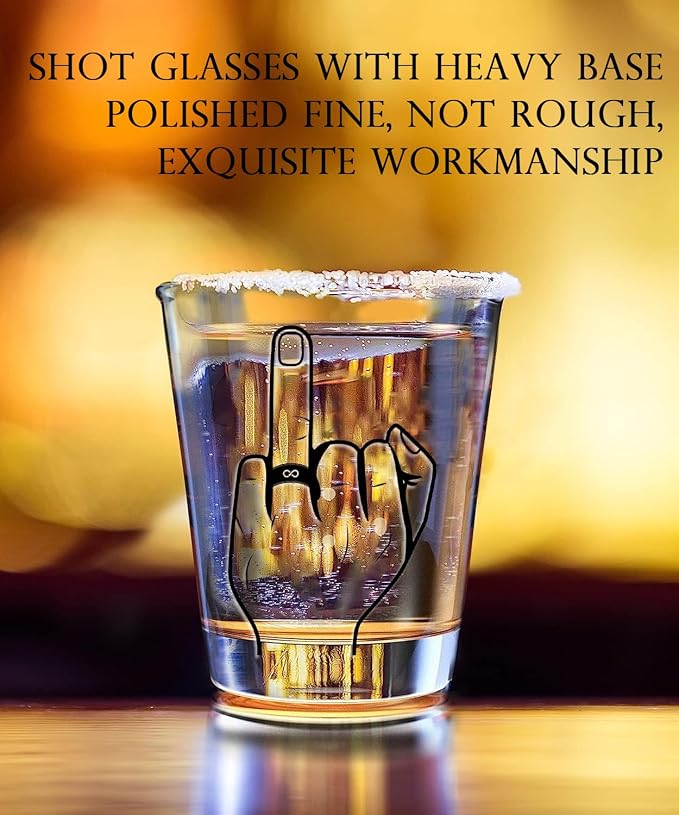 Wedding Gift for Couples - Unique Engagement Gifts for Couples,Unique Bridal Shower Gifts,Bride and Groom Shot Glasses,Wine&Whiskey Glass for Mr and Mrs,Newlywed,His and Hers Gift