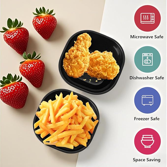 SHECIPIN 12 Pack Unbreakable Dipping Bowls, 4.5 OZ Soy Sauce Dishes，dipping sauce cups，small bowls for dips