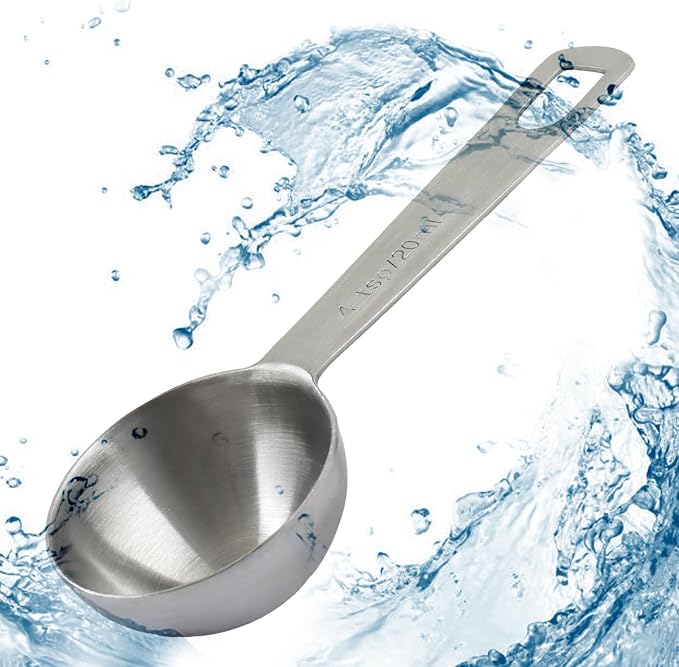 2Pcs 4/3 Tbsp Stainless Steel Measuring Spoons | 4/3 Tbsp | 4 Tsp | 20 Ml | 20 Cc, Metal, For Coffee Powder, For Grains, For Loose Tea
