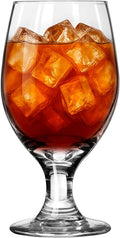 Libbey 14 Oz Perception Banquet Goblet Glasses, Elegant Iced Tea Stemware Glasses, Versatile Goblets Glassware Set of 12 for Cocktails, Wines and More