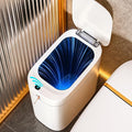 MOPUP Bathroom Trash Can, Automatic Bagging Garbage Can, 3.5 Gallon Slim Smart Small Plastic Trash Bin, Narrow Motion Sensor Trash Can for Bedroom, Office White