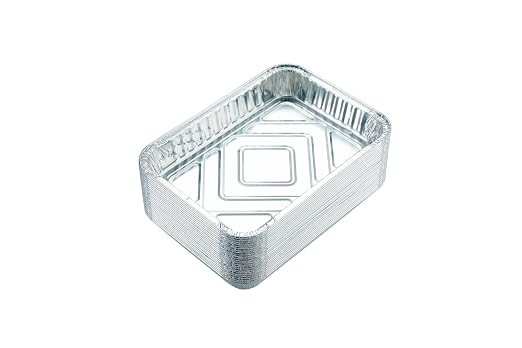 Waytiffer 30Pack 6415 Drip Pans Compatible with Weber Grills Spirit Gas Grills, Q Grills, Genesis and Genesis II LX 200 300 Series,Disposable Aluminum Foil BBQ Grease Trays, 8.5 x 6 Inch