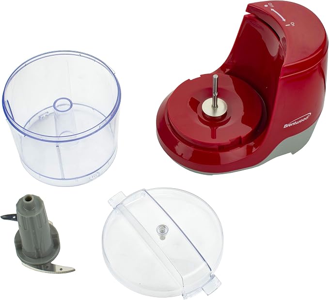 Brentwood MC-109R 1.5 Cup Mini Food Chopper, Red