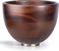 Premium Solid Walnut Wood Mixing Bowl Compatible with 4.5 & 5 QT Tilt-Head Models Natural Wooden Bowl with Stainless Steel Locking Base