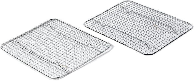 Great Credentials© Heavy-Duty Cooling Rack, Cooling Racks, Wire Pan Grade, Commercial Grade, Oven-Safe, Chrome (8 x 10 Inch)