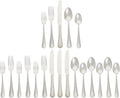 Amazon Basics Silverware Set, Stainless Steel Flatware, Dishwasher Safe, Easy to Clean, Service for 4, 20-Piece Forks and Spoons, Pearled Edge