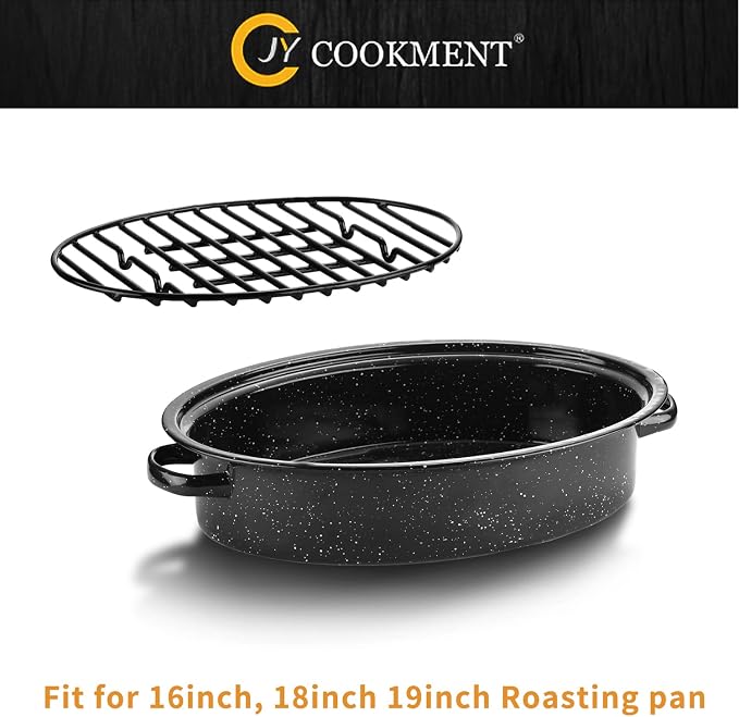 Roasting Rack with Integrated Feet, Cooling Drying Rack With Enameled Coating, PTFE Free, Great for Cooking, Roasting, Drying, Grilling, Dishwasher Safe (12.5"x8.5")