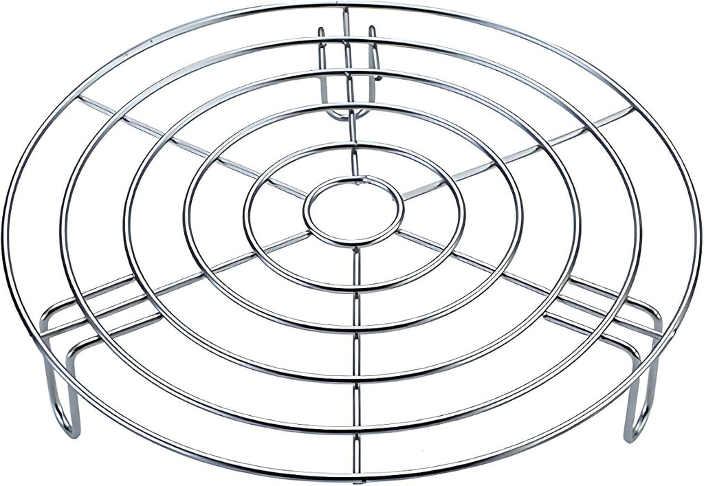 Grill Wire Cooling Racks for Oven Use Dia 10.2" Stainless Round Cooking Racks for Barbecue Air Fryer Instant Pot Pressure Cooker Canning Dutch Oven (Height 1.8",10.2"/26cm)