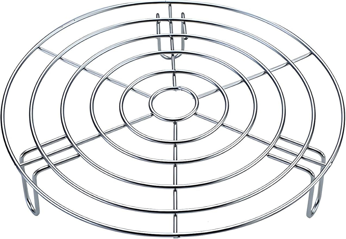 Grill Wire Cooling Racks for Oven Use Dia 10.2" Stainless Round Cooking Racks for Barbecue Air Fryer Instant Pot Pressure Cooker Canning Dutch Oven (Height 1.8",10.2"/26cm)