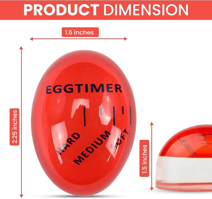 Iconikal Egg Timer 2-Pack BPA Free Color Changing Soft Hard