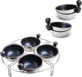 Egg Poacher Insert Stainless Steel Poached Egg Cooker Eggs Poaching Cup PFOA Free Egg Poachers Nonstick, 7.25" Rack Compatible with Skillet Instant Pot Pressure Cooker, 4 Poached Cups