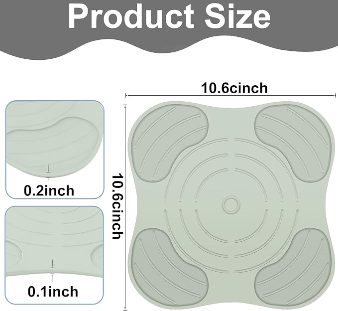 Jalopink Silicone Air Fryer Trivets for Ninja Crispi PowerPod FN101GY FN101SG FN101ST, Heat-Resistant Non-Slip Hot Pads Countertop Protectors (Green,2PCS)