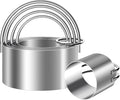 ALLTOP 5 Pieces Circle Biscuit Cutter,Professional Stainless Steel Round Cookie Cutters Tool with Ring Handle for Baking Pastry Doughnut