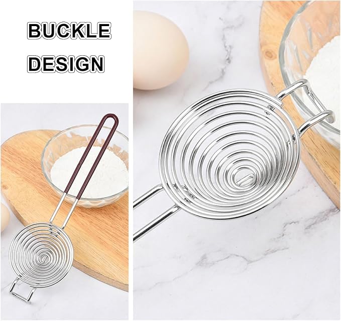 Egg White Separator, Egg Yolk White Separator, Stainless Steel Egg Separator Spiral Yolk Separator, Egg Divider Kitchen Tool for Baking Cake, Kitchen Gadget Cooking/Baker Tool (Brown)