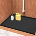 URMONA Waterproof Silicone Under Sink Mat 34'' x 19'' Shelf Liner for Kitchen and Bathroom, Cabinet and Counter Protector, Storage and Organizers, Litter Mat, Pet Cat Puppy Essentials(Black)