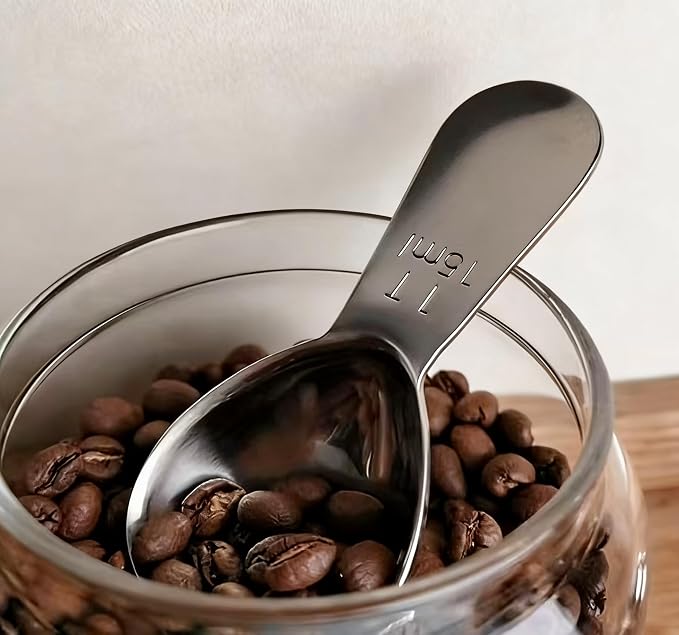 4-Pack Coffee Scoop – 1 Tablespoon (15ml) Stainless Steel Measuring Spoons, Compact Short Handle for Ground Coffee, Tea, and Powder
