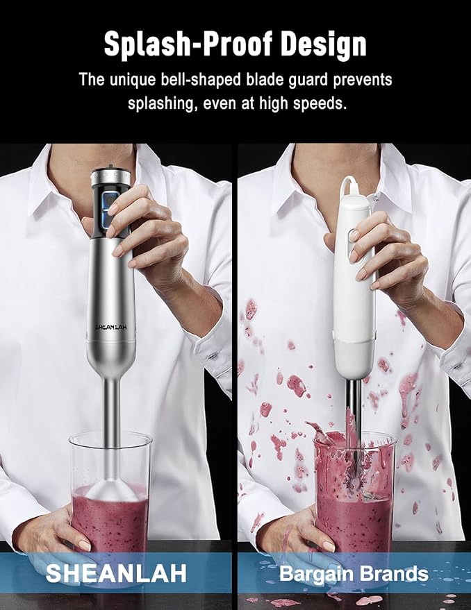 1000W Powerful Immersion Blender handheld, 2026 New Update Hand Blender with 25-Speed, Scratch-Resistant Corded Hand Mixer with Heavy-Duty Copper Brushless Motor and Gift Box