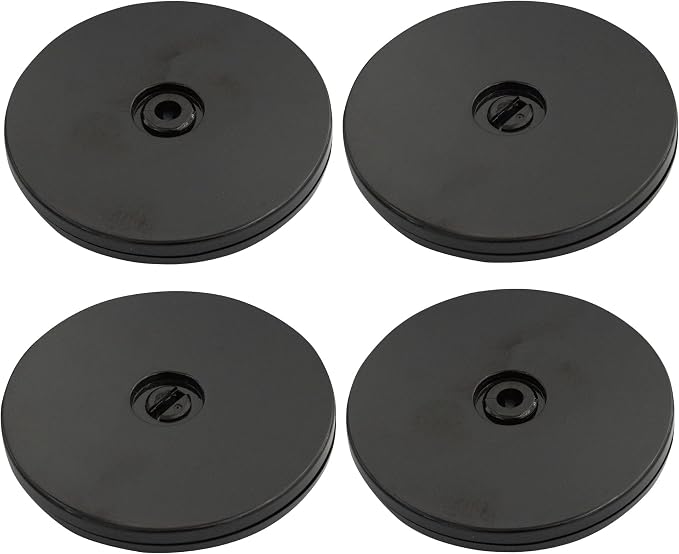 4Pcs Black Acrylic Lazy Susan 4 Inch Turntable Organizer Bearings | Mini Lazy Susan, Small Lazy Susan Turntable, 360° Rotating Swivel Plate for Spice Rack, Cosmetic, Cake, Pantry, DIY Display