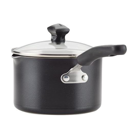 Farberware Cookstart Aluminum DiamondMax Nonstick Cookware Set, Kitchen Essentials, 15-Piece, Black