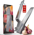 No Peeling Required, 100% Stainless Steel Garlic Press – Odor-free Cleaning, Rust Proof, Detachable Handle, Fine Mincer, 5 years Guarantee, Dishwasher safe garlic crusher tool, Moledor de ajo