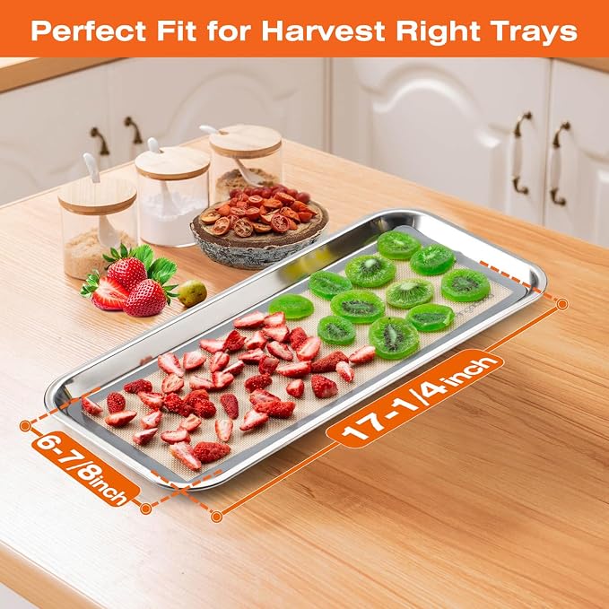 5 pcs Silicone Baking Mats For Harvest Right Freeze Dryer Medium Size Trays (Gray, M - Medium)