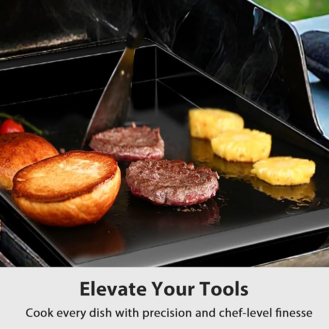 Utheer 7599 Ceramic Griddle Insert for Genesis II 300 600 Series | Adds flat top cooking space for grilling burgers, breakfast and BBQ meals with durable insert construction