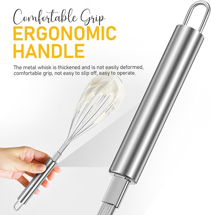 Multifunction cake salad hand tools thicken metal Whisk brass egg gold whisks for cooking steel wire gilded Whisk Kitchenware multipurpose cooking supplies (Silver)