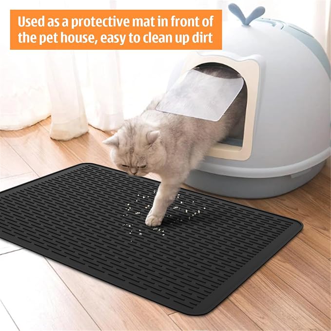 Silicone Stove Top Covers for Electric Stove, 28" x 20" Stovetop Cover, Dish Drying Mat XL for Kitchen, Stove Mat Protector, Heat Resistant Cooktop Cover, Flat Range Stovetop Protector Black (Black)